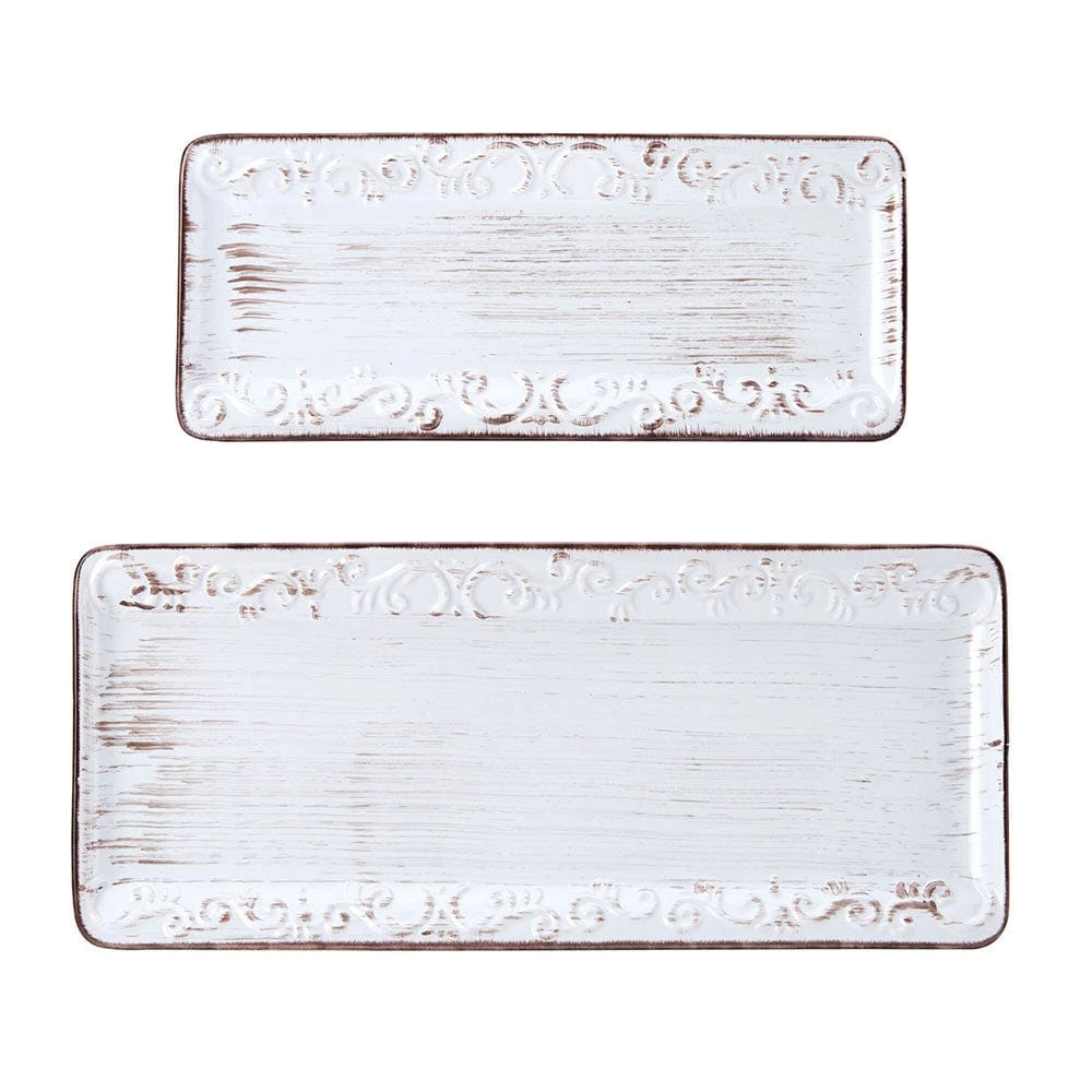 Trellis White Set Of 2 Platters 5 Trellis White Set Of 2 Platters - Image 3