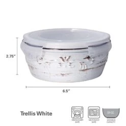 Trellis White Storage Bowl With Lid 7 Trellis White Storage Bowl With Lid -Kitchen Utensils trellis white storage bowl with lid 5287937 3
