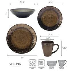 Verona 16 Piece Dinnerware Set, Service For 4 10 Verona 16 Piece Dinnerware Set, Service For 4 -Kitchen Utensils verona 16 piece dinnerware set service for 4 5131442 5 b04a95ee 5822 44c6 8ec2 93929e02254f