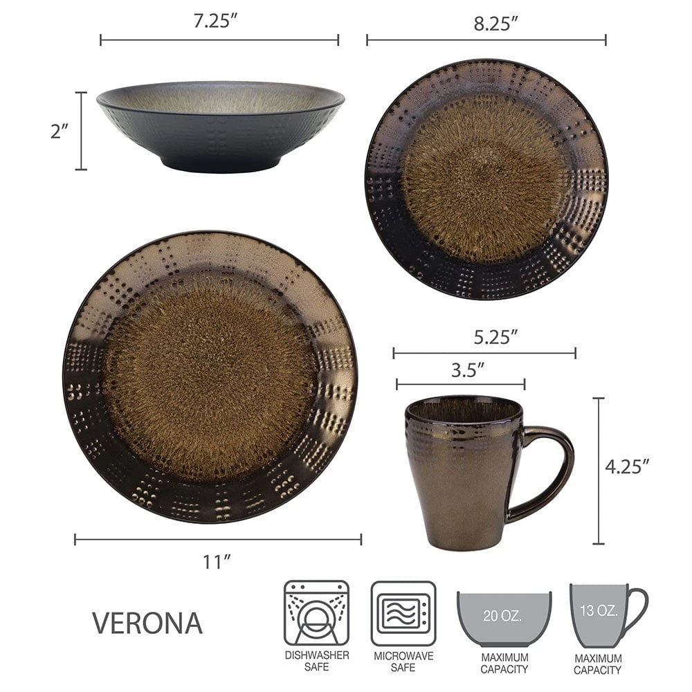 Verona 16 Piece Dinnerware Set, Service For 4 6 Verona 16 Piece Dinnerware Set, Service For 4 - Image 4