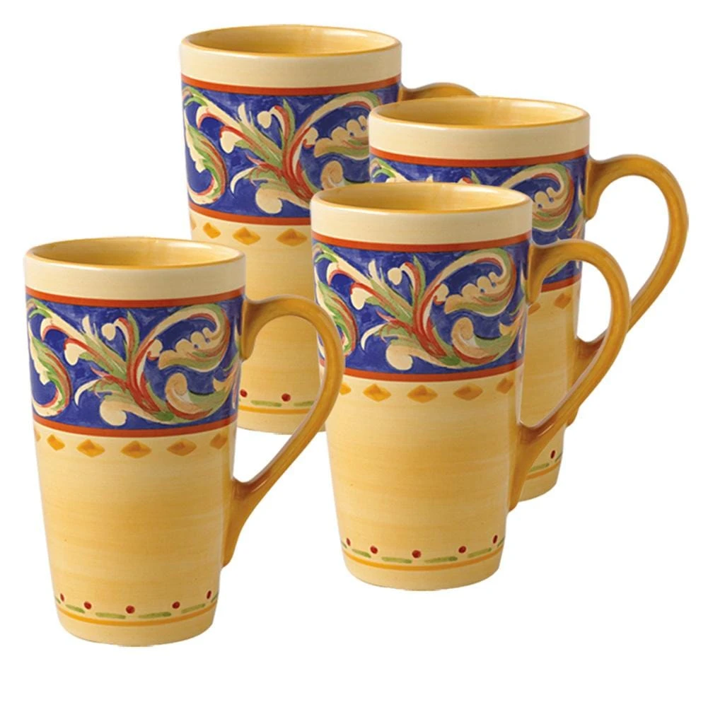 Villa Della Luna® Set Of 4 Latte Mugs 3 Villa Della Luna® Set Of 4 Latte Mugs
