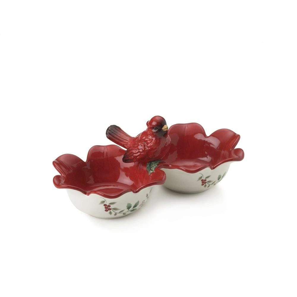 Winterberry® 2 Section Cardinal Serve Bowl 3 Winterberry® 2 Section Cardinal Serve Bowl