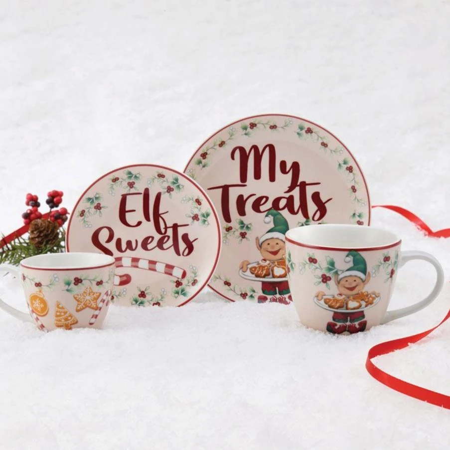 Winterberry® 4 Piece Elf Cookie Plate And Mug Gift Set 5 Winterberry® 4 Piece Elf Cookie Plate And Mug Gift Set - Image 3