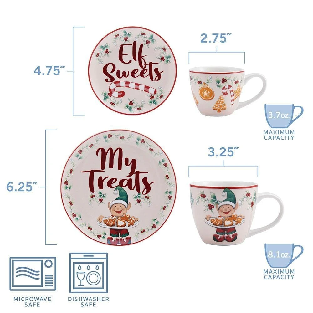 Winterberry® 4 Piece Elf Cookie Plate And Mug Gift Set 6 Winterberry® 4 Piece Elf Cookie Plate And Mug Gift Set - Image 4