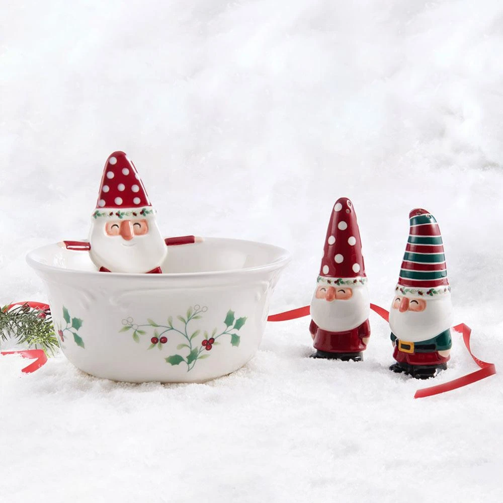 Winterberry® Gnome Bowl And Salt And Pepper Set 4 Winterberry® Gnome Bowl And Salt And Pepper Set - Image 2