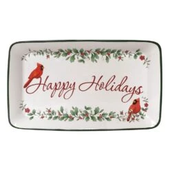 Winterberry® Happy Holidays Rectangular Tray