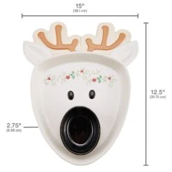 Winterberry® Reindeer Chip And Dip Platter -Kitchen Utensils winterberry reindeer chip and dip 5286196 5