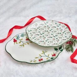Winterberry® Set Of 2 Holly Serving Platters -Kitchen Utensils winterberry set of 2 holly serving platters 5295772 3