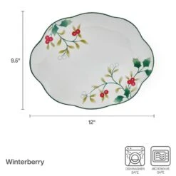 Winterberry® Set Of 2 Holly Serving Platters -Kitchen Utensils winterberry set of 2 holly serving platters 5295772 5