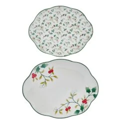 Winterberry® Set Of 2 Holly Serving Platters -Kitchen Utensils winterberry set of 2 holly serving platters 5295772 6