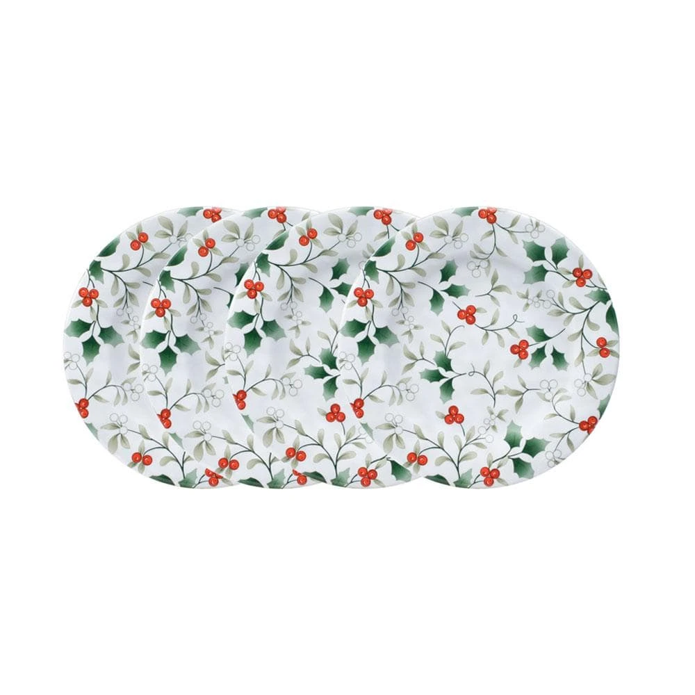 Winterberry® Set Of 4 Outdoor Melamine Salad Plates 3 Winterberry® Set Of 4 Outdoor Melamine Salad Plates