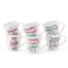 Winterberry® Set Of 6 Sentiment Mugs -Kitchen Utensils winterberry set of 6 mugs 5285701 1