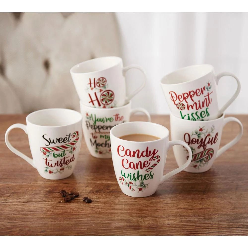 Winterberry® Set Of 6 Sentiment Mugs 4 Winterberry® Set Of 6 Sentiment Mugs - Image 2