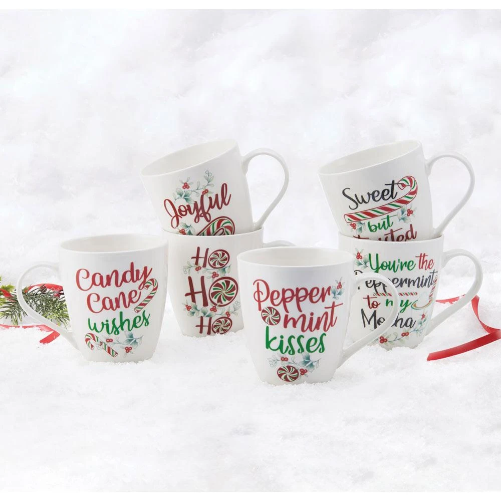 Winterberry® Set Of 6 Sentiment Mugs 5 Winterberry® Set Of 6 Sentiment Mugs - Image 3