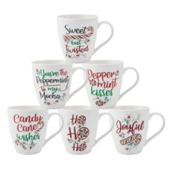 Winterberry® Set Of 6 Sentiment Mugs 10 Winterberry® Set Of 6 Sentiment Mugs -Kitchen Utensils winterberry set of 6 mugs 5285701 4