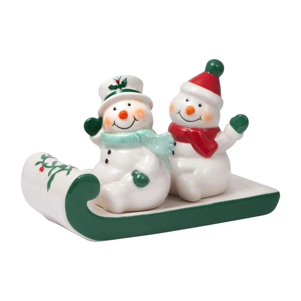 Winterberry® Snowmen On Sled Salt And Pepper Set 3 Winterberry® Snowmen On Sled Salt And Pepper Set